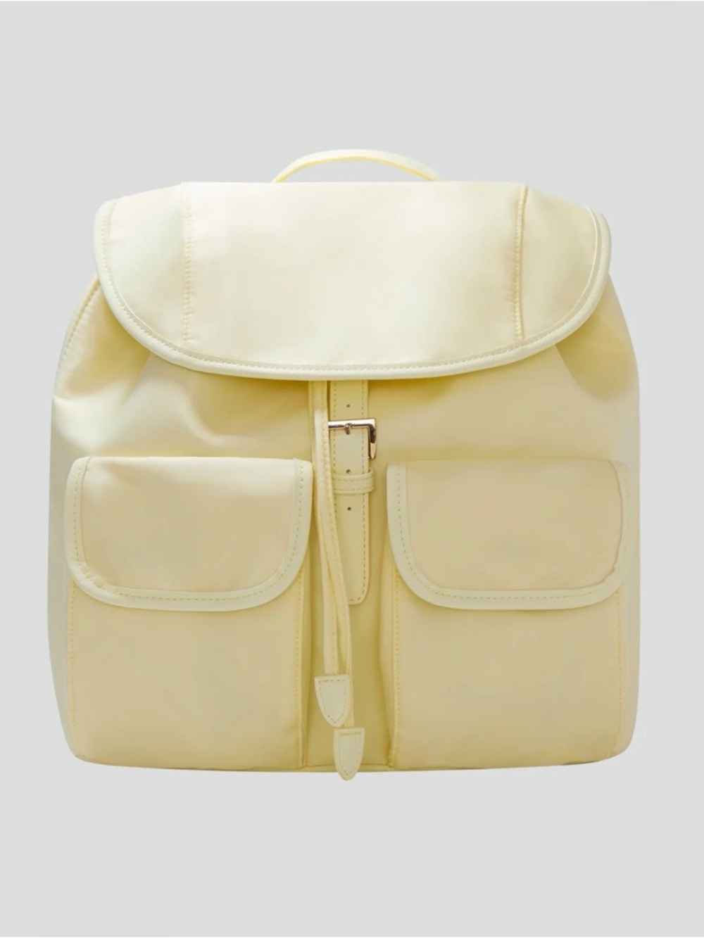 Year of Ours Pale Yellow Backpack Tote with Front Pockets